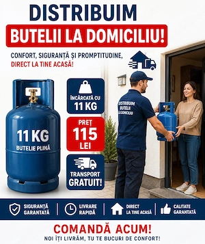 Distribuitor autorizat de butelii Aragaz la domiciliu 