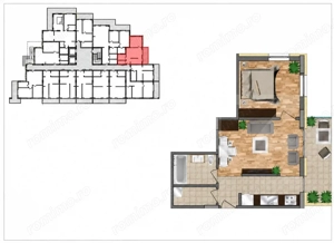 Apartament 2 camere – modern, luminos, cu balcon