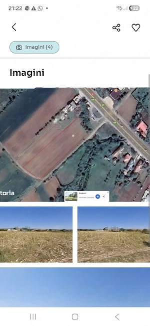 teren intravilan Bradestii Batrami 5 euro metrul