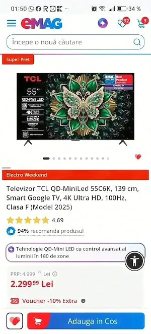 televizor smart 4k 