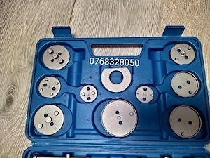 Trusa etriere pentru pistoane frana, presa, 21 piese + cutie depozitare albastra - imagine 5