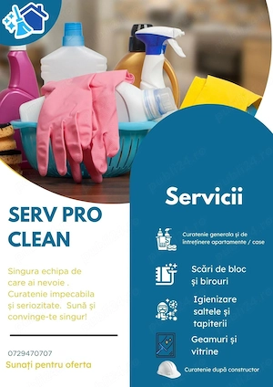 Servicii profesionale de curățenie 