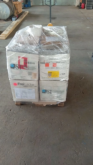 Stoc pulbere vopsire electrostatică 2.547 kg net, inventar complet, transport inclus