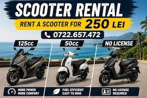 Scooter rental! Inchiriez scutere!