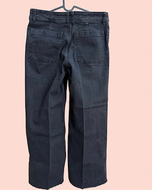 Mango Catherine Wide Leg   Culottes   Negru Denim, Mărimea 42