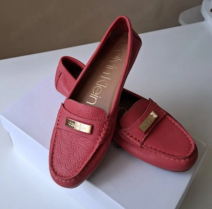 Mocasini din piele roz  ciclam Calvin Klain