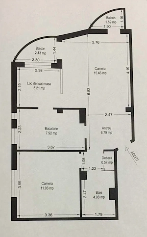 Apartament cu 2 camere decomandat Circumvalatiunii langa Kaufland cu 2 balcoane - imagine 7