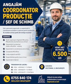 Sef de schimb, sector 3 Bucuresti