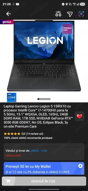 Laptop Gaming Lenovo Legion