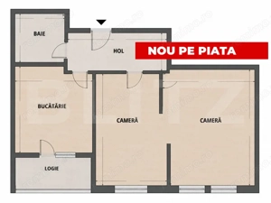 Apartament 2 camere, 41,5 mp utili, Mărăști