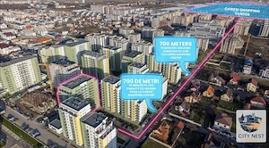 Apartament 3 camere compact   2 camere modificat, Top City Brașov, parter înalt, parcare + boxă - imagine 6