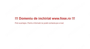 Domeniu web fose . ro de inchiriat