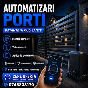 Automatizari porti batante culisante interfoane aplicatie