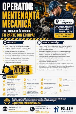 Operator Mentenanta Mecanica - Timisoara
