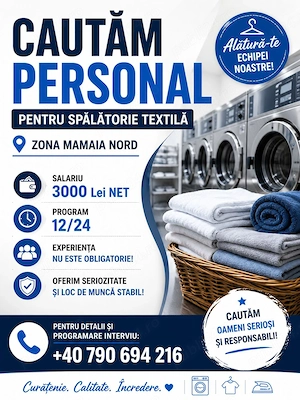 Personal spalatorie textile 12 24 