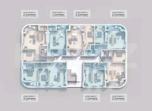 Apartament 2 camera, 61.80 mp, zona Pacurari