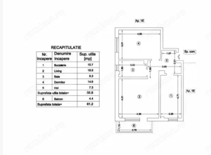 Apartament 2 camere, 61.20 mp - Zona Visan - imagine 8