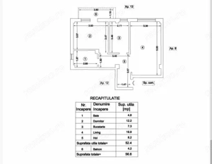 Apartament 2 camere, 56.60 mp, zona Visan - imagine 10