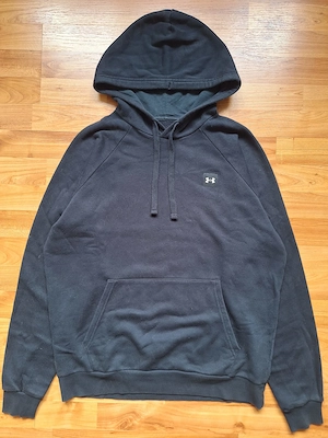 Under Armour ColdGear Hoodie Pulover Loose Fit Mărimea M Negru Alb