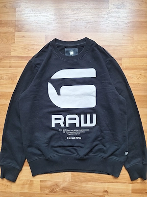G-Star Raw Graphic Sweatshirt Pulover Mărimea L Negru Big Logo Print