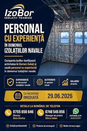 IzoBor angajează izolatori navali