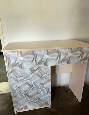 Birou copii MDF cu 3 sertare | Solid, design modern | Sector 4 (Asamblat)