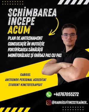 Antrenor personal   kinetoterapeut - transformarea incepe acum!