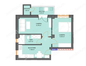 Apartament de 2 camere cu balcon si parcare subterana in Selimbar - imagine 4