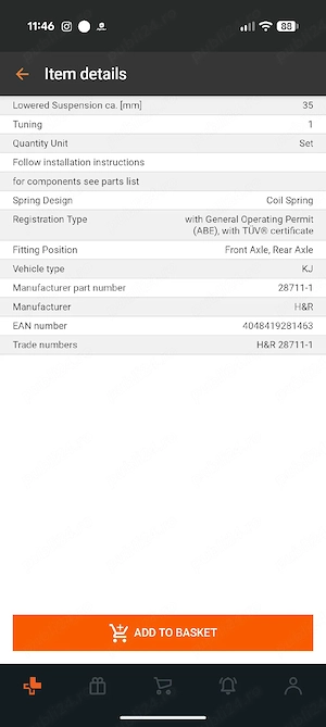 Vând arcuri Volkswagen Polo AW H&R 28711-1 - imagine 3