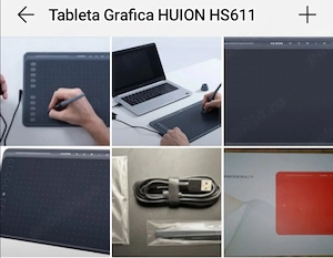 Tableta Grafica HUION HS611 pt cunoscatori, pasionați de desen și grafica (începători și avansați) 