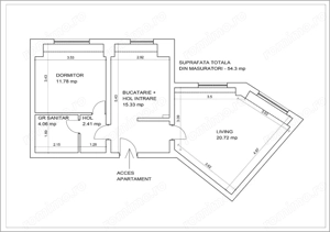 2 camere decomandat, instalații refăcute, 54 mp - imagine 18