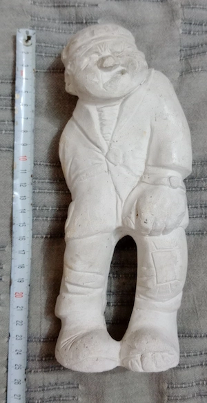 Statueta din ghips ceramica nevopsita 25 cm. marinar docher