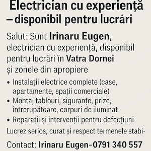 Ți s-a ars o priză? Ai nevoie de un electrician de încredere? Sună acum!