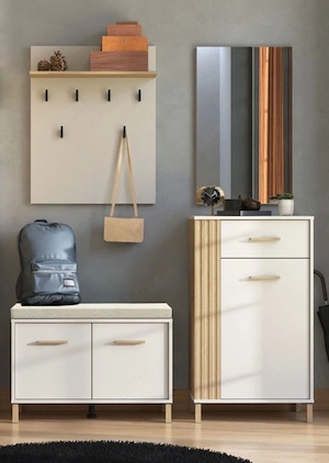 Vând set mobilier NOU - Belfort pentru hol Dedeman - 800 de lei 