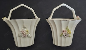2 obiecte portelan fin, handmade