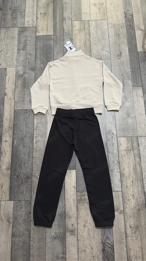 Set Champion hanorac crem full-zip + pantaloni negri jogger | NOU cu eticheta