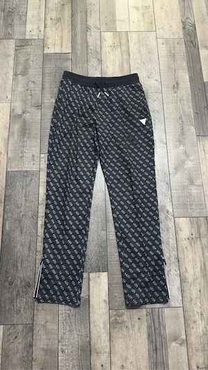Pantaloni Guess monogram bleumarin, logo all-over print | NOU cu eticheta