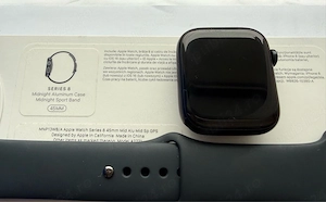 Apple Watch Series 8 45mm, Midnight, curea nouă originală, complet