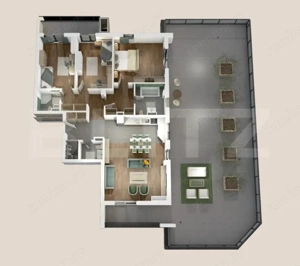 Penthouse 4 camere, 118mp, 152mp terasa, zona Vivo