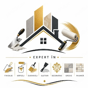 Expert în finisaje interioare: gleturi, vopsele, zugrăveli, decorative, gresie și faianță 