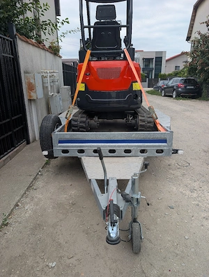   Mini escavator și remorca axa dubla - imagine 3