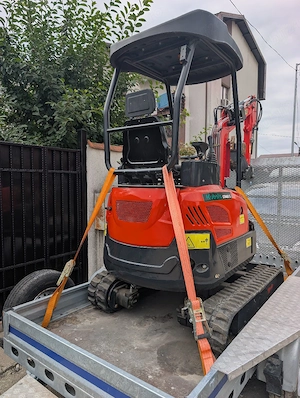    Mini escavator și remorca axa dubla - imagine 4