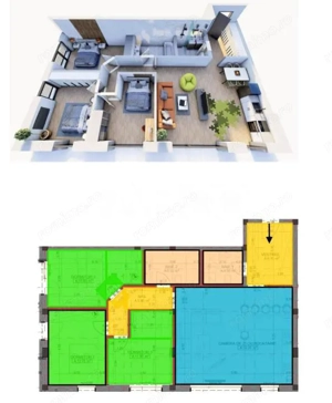 Apartament 4 camere decomanda 2 bai 95 mpu parcare Arhitectilor Sibiu - imagine 3