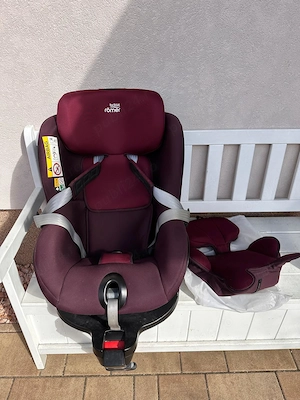 Scaun auto i-SIZE Britax Romer DUALFIX Burgundy Red, 40-105 cm, rotativ, cu reductor, Visiniu