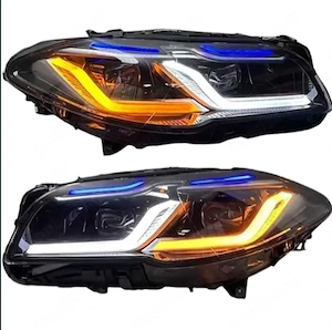 Faruri Full LED BMW F10 F11 5 Seria 2010-2016 Design G30 - imagine 3