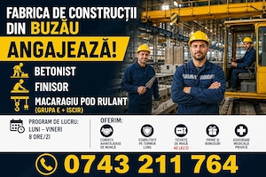 Macaragiu, betonist si finisor industrial- Buzau