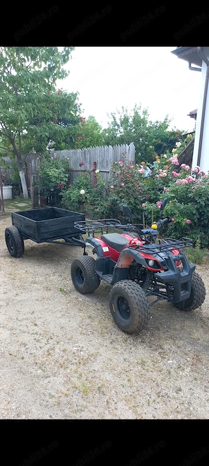 ATV 125 cc Hummer Spyder 8 inch si remorca pentru ATV - imagine 5