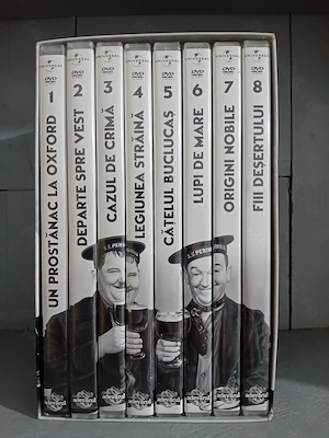 Colecție completă Stan și Bran, 8 DVD-uri originale Adevărul + suport carton