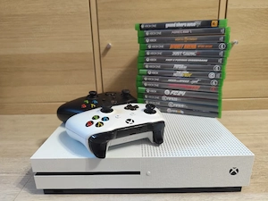 Xbox One S 1TB cu 2 controlere si 14 jocuri 