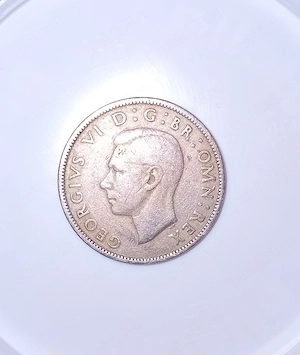Monedă veche britanică 2 Shillings (Florin) 1948   Regele George VI   piesă de colecție
